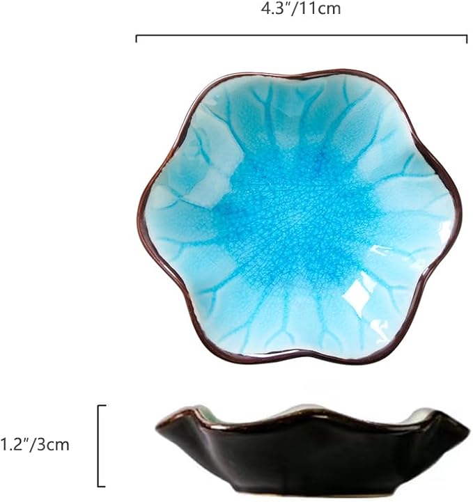 Ice Cracking Leaf Jewelry Dish, Decorative Ring Holder Small Trinket Tray Bowl - Image 6