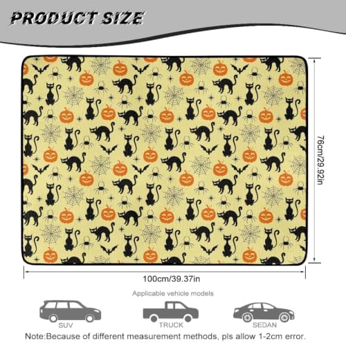 Beige Cat Pumpkin Trunk Mat 29"x39" - Image 7