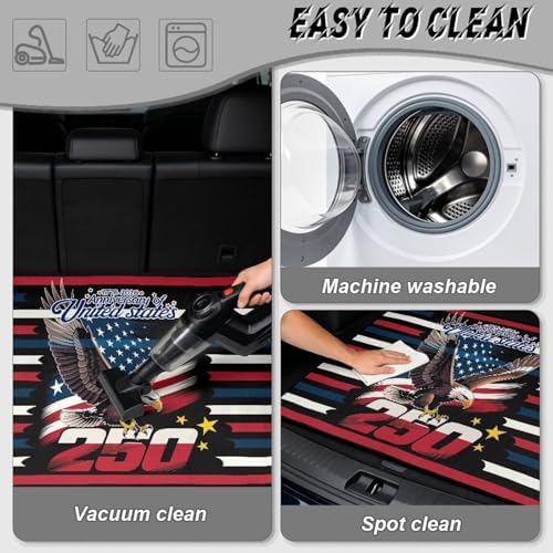 ELEQIN Trunk Mats for SUV Sedan Truck 250th Anniversary Car Cargo Liner Non - Image 5