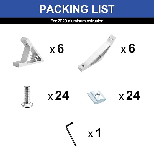 12 pcs Silver 2020 45/135 Degree Corner Bracket Connector 2020 Extrusion - Image 3