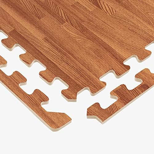 Forest Floor 3/8 Inch Thick Printed Foam Tiles, Premium Wood Grain Interlocking - Image 6