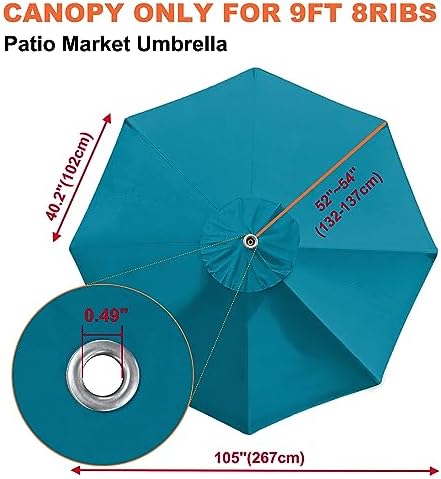 EliteShade USA 9FT Patio Umbrella Replacement Covers 8 Ribs Market Umbrella - Image 3