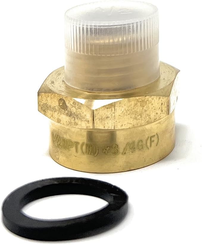 Cascada 3/4" G Thread Female to 1/2" NPT Thread Male Pipe Fitting Adapter - Image 4