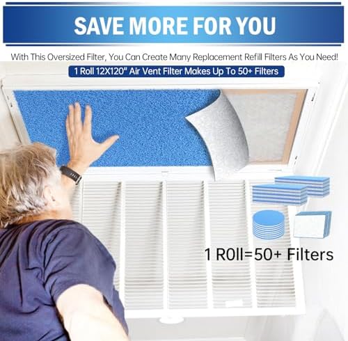 UBeesize 2 Rolls Air Vent Filters, MERV 8 Triple Vent Filter Kit - Image 4