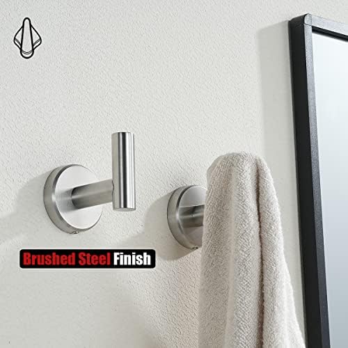 JQK Bathroom Towel Hook Brushed, Coat Robe Clothes Bath Wall Hooks - Image 6
