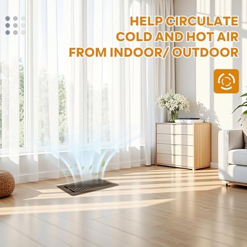 Floor Register 4x10, Floor Vent Covers Brown, 2 Pack Heavy Duty Steel Walkable - Image 6
