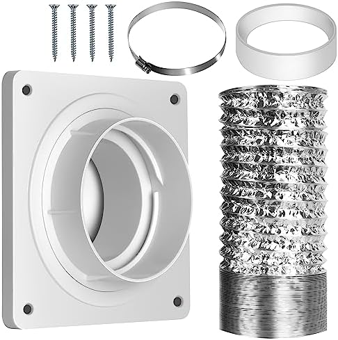 Dryer Vent Hose Connector Kit, Dryer Vent Wall Plate by Senshare