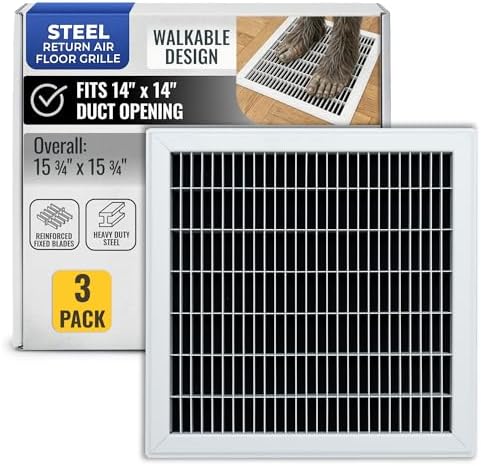 Fits 14x14 and 14x14 Duct Opening | Return Air Floor Grille by Handua | by Handua