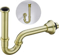 Brass P Trap U-Shape 1 1/4 Sink Drain Pipe by SEABEFORE