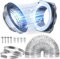 Magnetic Dryer Vent Coupling, 4-Inch Dryer Vent Connector by VOXWELLY
