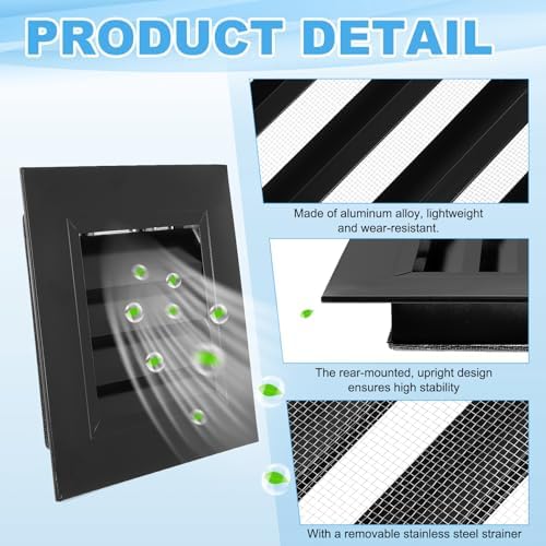 PATIKIL 18 x 12 Inch Gable Vent, 10 x 16 Inch Duct Opening Size - Image 4