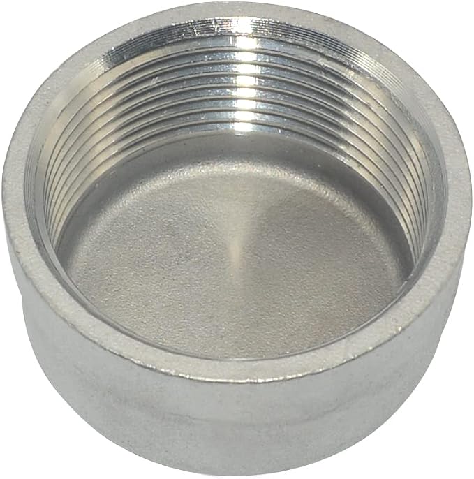 1-1/2" 1.5" Cap, NPT Female Threaded Cast Pipe Fitting, Stainless Steel 304 - Image 2