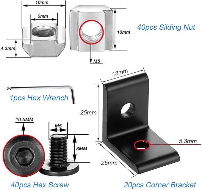 10Sets 2020 Corner Bracket Connectors - Image 2