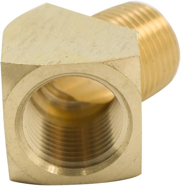 45 Degree Street Elbow 1/8" NPT Male x 1/8" NPT Female Brass Pipe Fitting - Image 2