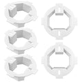 5Pcs Round Electrical Box Extender 1-Gang Plastic Electrical Ceiling Box by YEXEXINM