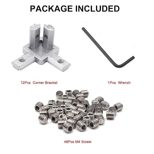 12pcs 2020 Hardware 3-Way Angel Bracket Corner Connector Silver | - Image 3