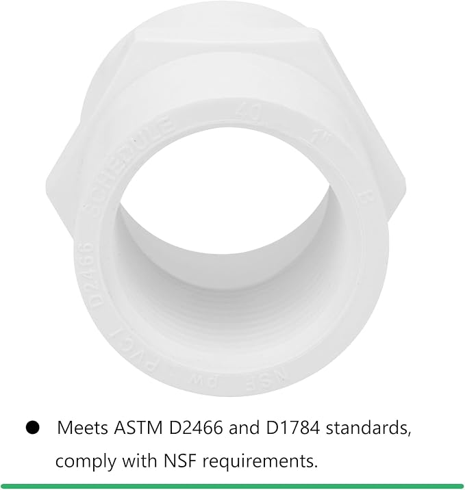 10Pack 1" Socket x Female Pipe Thread Adapter PVC Pipe Fittings Furniture Grade - Image 5