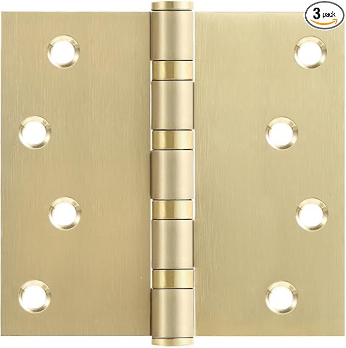 VOLUKA 3 Pack Stainless Steel 4'' Door Hinges by VOLUKA