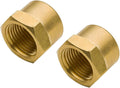 Brass Pipe Fitting Cap 1/8" NPT Female Hex Head 1200psi High Pressure by Legines