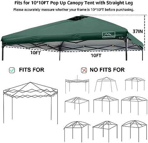 10x10 Replacement Top Pop Up Canopy Tent Cover Roof - Image 4