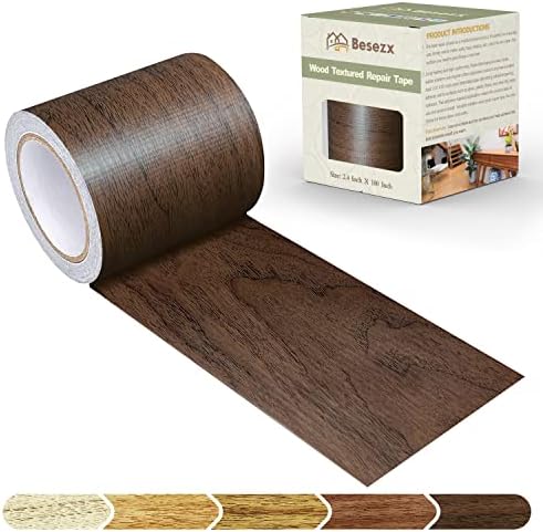 Besezx Wood Grain Repair Tape, 2.4" X180'', Self Adhesive Wood Grain Repair by Besezx