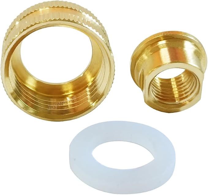 Joywayus 2PCS Brass Swivel Pipe Fitting 3/4" GHT x 1/4" NPT Double Female | - Image 5