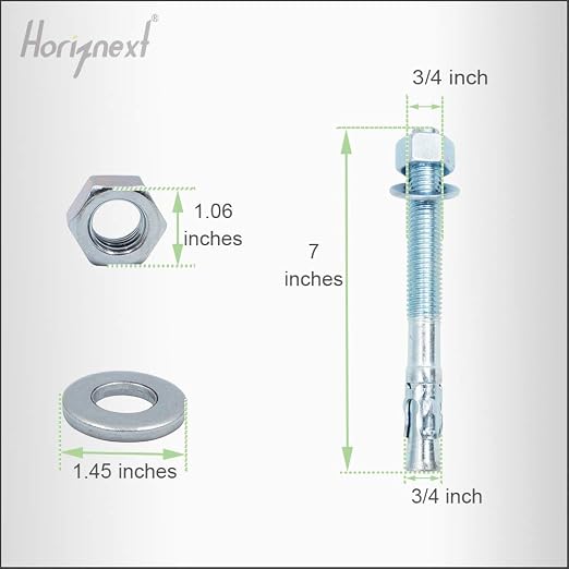 3/4 Concrete Anchors, 3/4 Wedge Anchors Bolts, equipment bases, and shop - Image 2