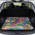 Colorful Hippie Flower Universal Car Trunk Mat by Darisoco