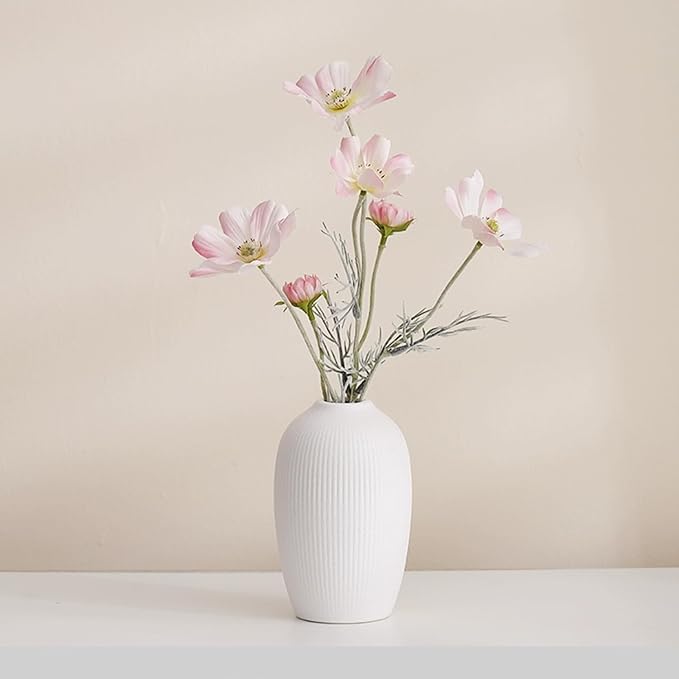 White Ceramic Vase Set of 3 - Image 8