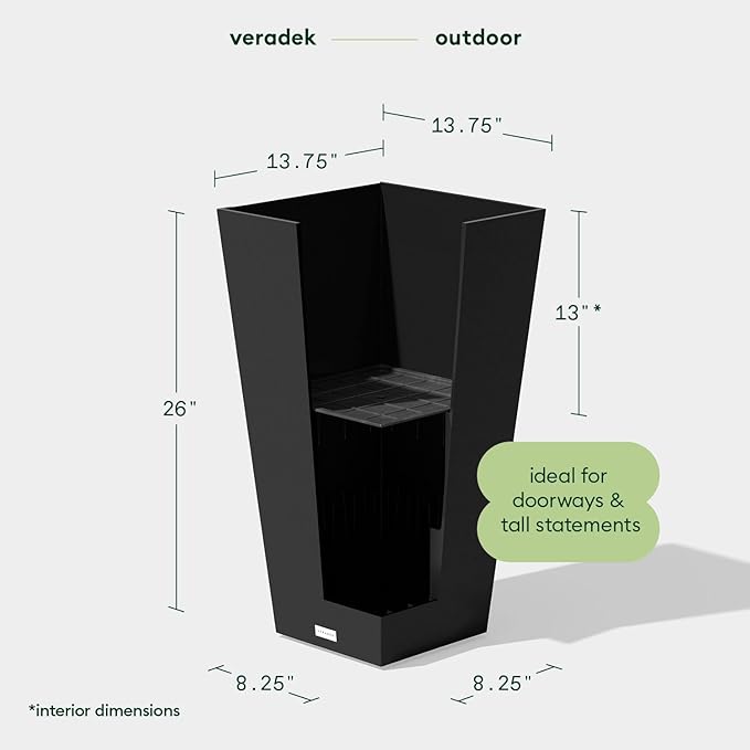 Veradek Pure Series Taper Planter & Drip Tray - Image 2