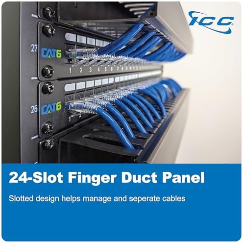 ICC 2U Finger Duct Cable Manager Panel - Image 2