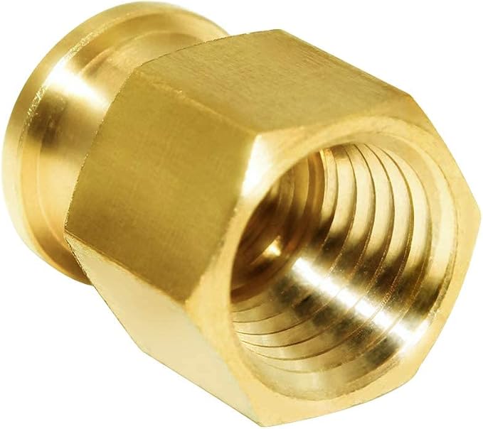 Joywayus Brass Reducer Reducing Coupling 1/4" NPT Female x 1/8" NPT Female Pipe - Image 3