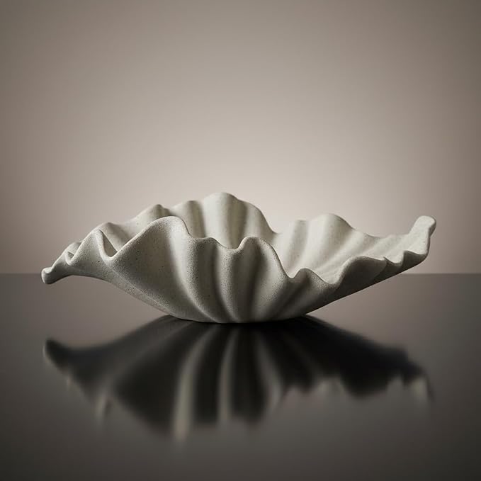 12" Decorative Bowl decor, Modern Home Decoration Scallop Bowl, Fashion Key Bowl - Image 5