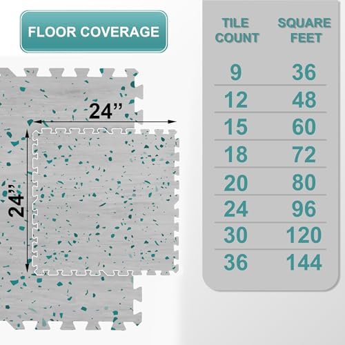 Sorbus Interlocking Wood Grain Foam Floor Tiles - Image 3