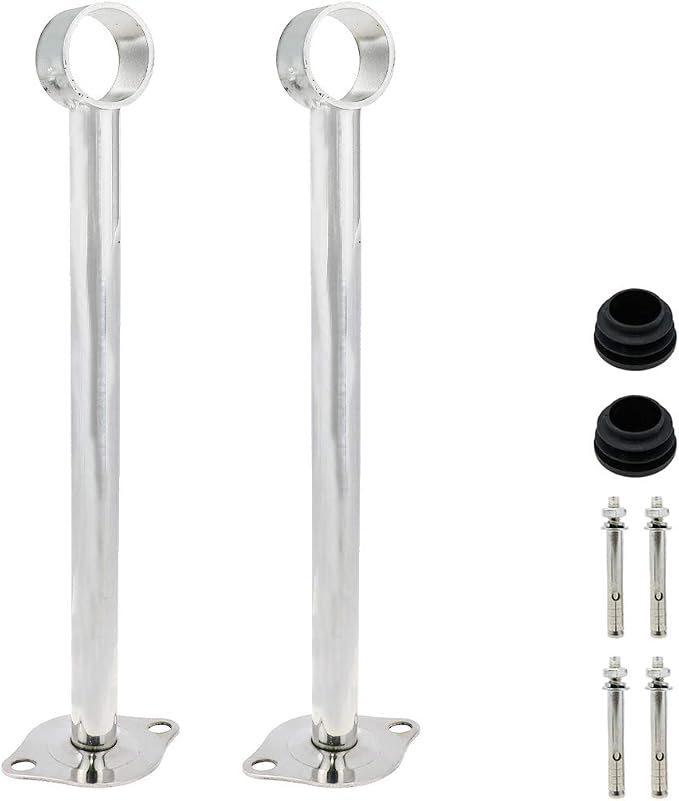 Ceiling-Mount Bracket Wardrobe Pipe Bracket Rod Lever Support Holder Fit 32 to by Home