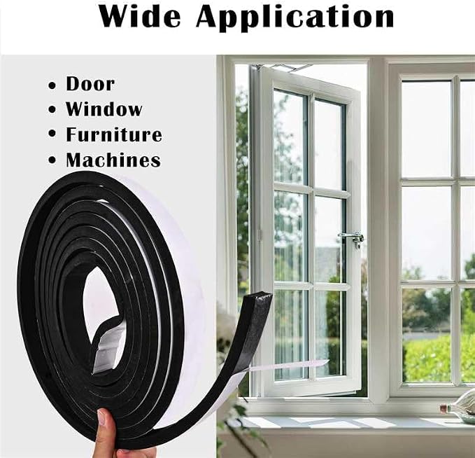 1/2 inch Wide x 1/4 inch Thick Single Sided Foam Weather Stripping, Closed Cell - Image 4