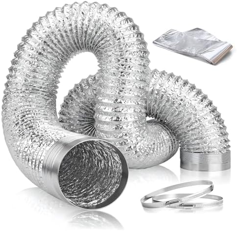 iplusmile 4 Inch 26 Feet Flexible Aluminum Ducting by iplusmile