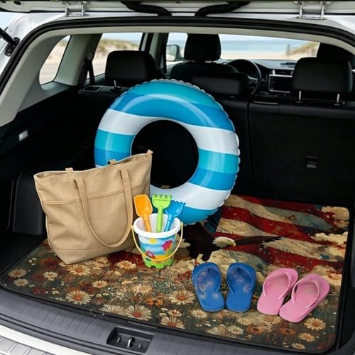 Eagle Daisy Field Universal Car Trunk Mat, Waterproof Cargo Liner - Image 2
