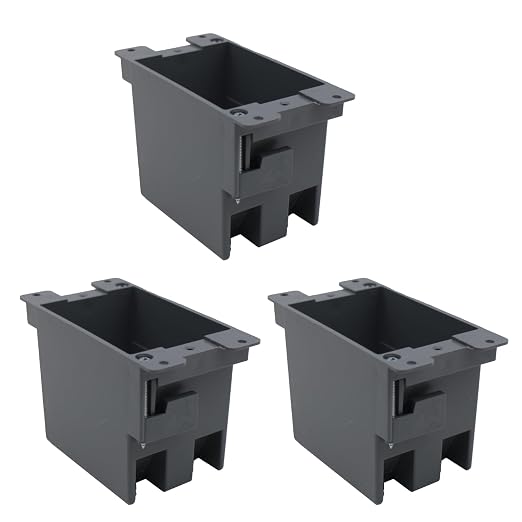 1-Gang 14 Cu.in. PVC Old Work Electrical Box, by YQSIYU