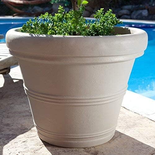 Crescent Garden Brunello Classic Rolled Rim Planter Pot, Indoor/Outdoor - Image 3