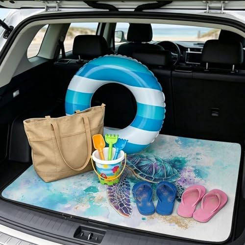 ELEQIN Sea Turtle Car Trunk Mat Cargo Liner - Image 2