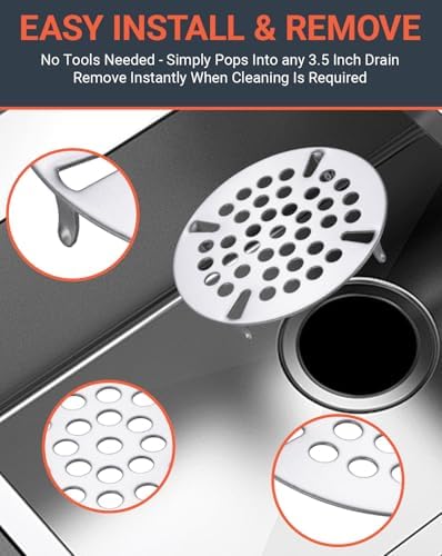 3-1/2" Mop Sink Drain Strainer for Commercial Sink Drain Cover - Image 6