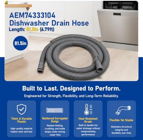 AEM74333104 AEM74333101 Dishwasher Drain Hose - Image 3