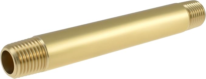 SDTC Tech Brass Pipe Fitting Long Nipple 1/4 NPT Male x 1/4 NPT Male Thread | by SDTCTech