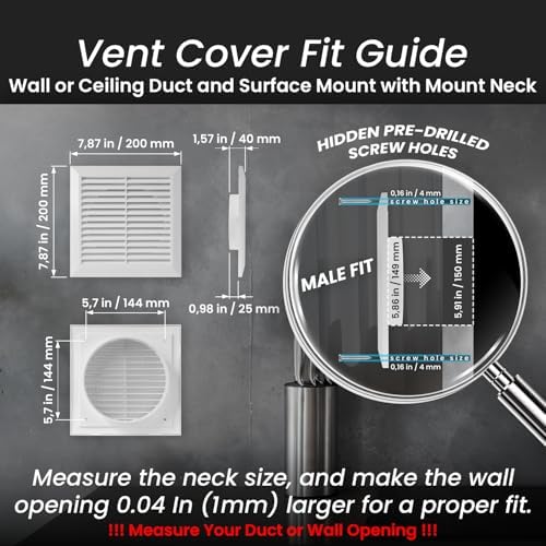 Repa Market 6 Inch White Air Vent Cover - Image 2