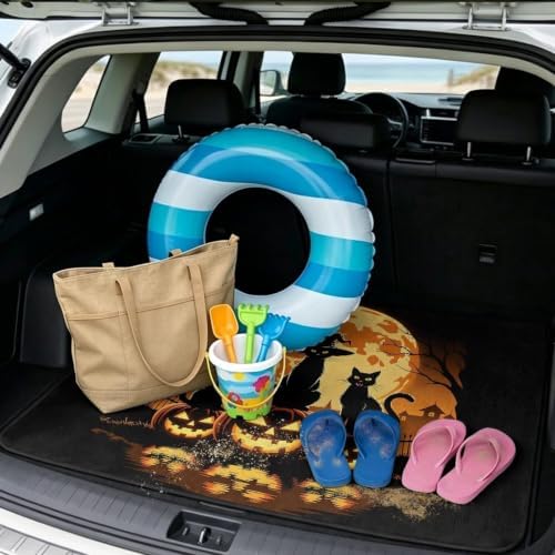 Orange Witch Cat Camping Trunk Mat 29"x39" - Image 2