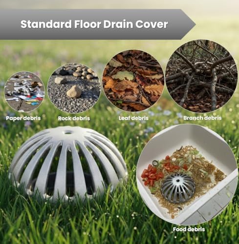 Leyso Heavy Duty Aluminum Dome Floor Drain Cover and Drain Strainer, Removable - Image 5