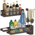 PUSDON 5-in-1 Wide Wall Mount Wrapped Mesh Kitchen Organizer & Shower Caddy Kit by PUSDON