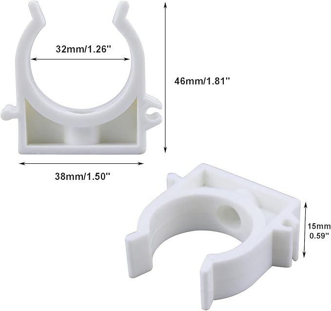 PEX Clips Pipe Clamp 1-1/4 Inch, 20 Pack 32 mm Pipe Hangers Pipe Holder PEX - Image 2