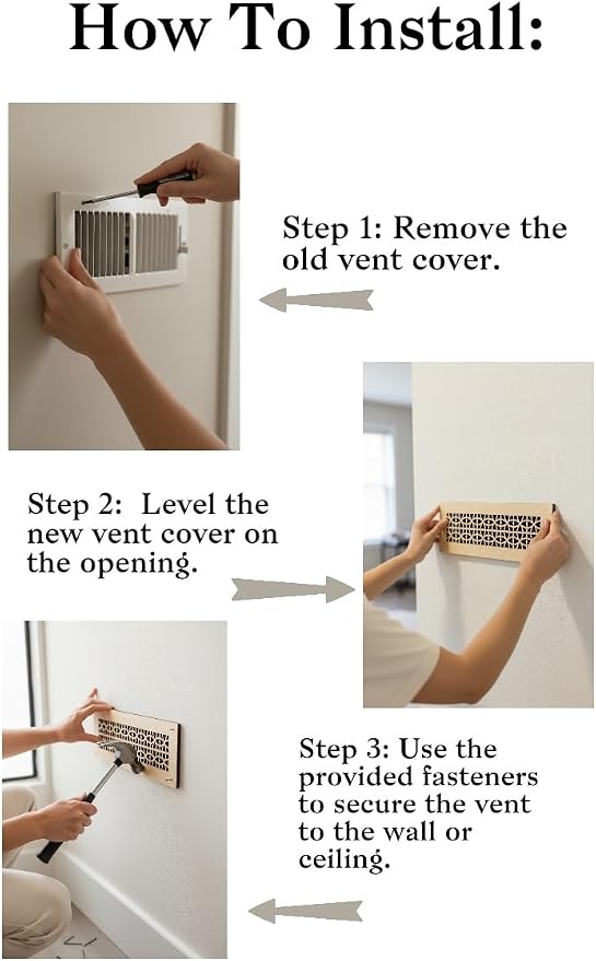 Vent Cover for walls and ceiling Custom Size Fan cover Wall Register Ceiling - Image 6